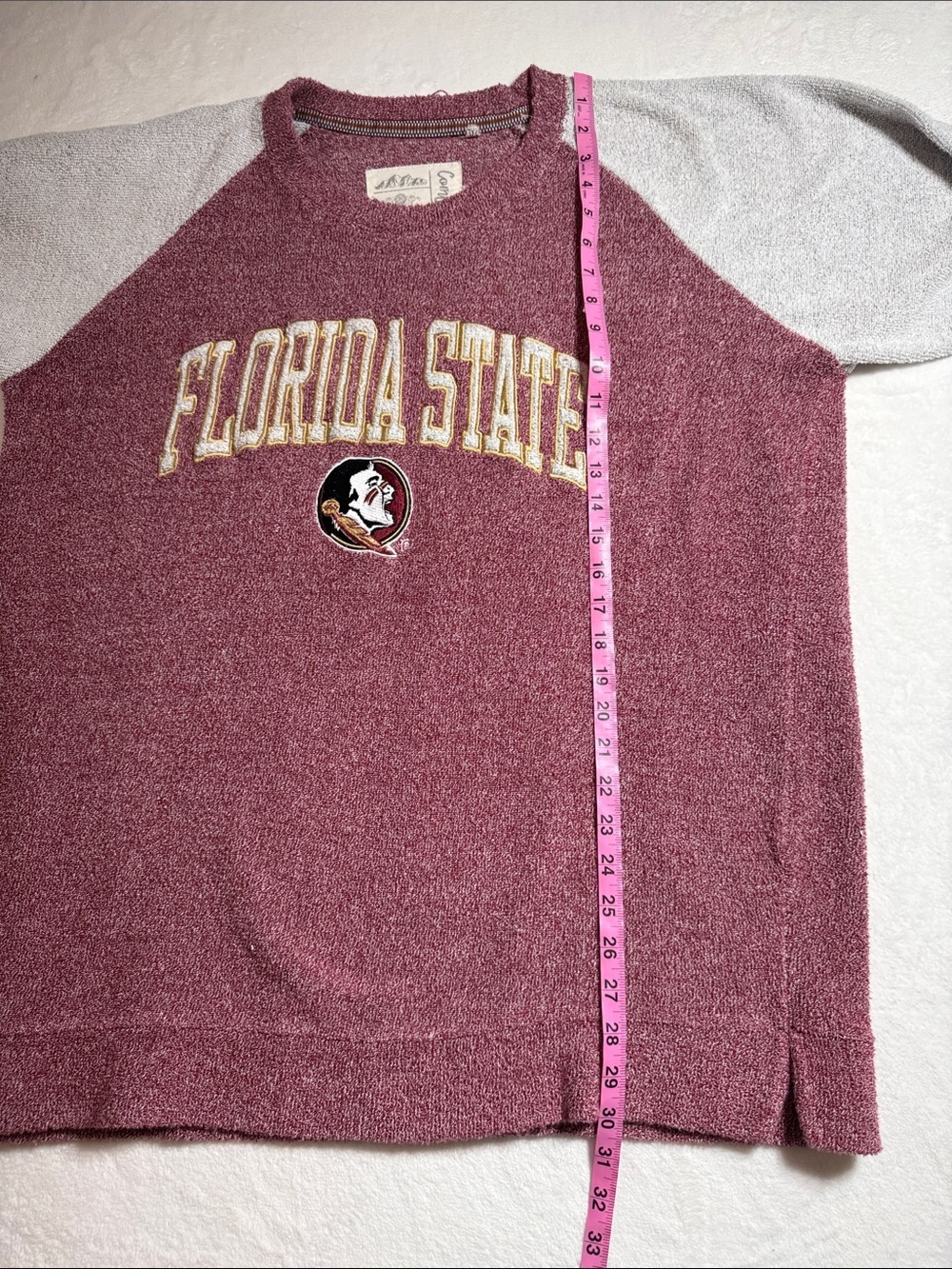 Florida State Garnet Crewneck Sweatshirt by Three Square by Royce Apparel - Picture 6 of 6